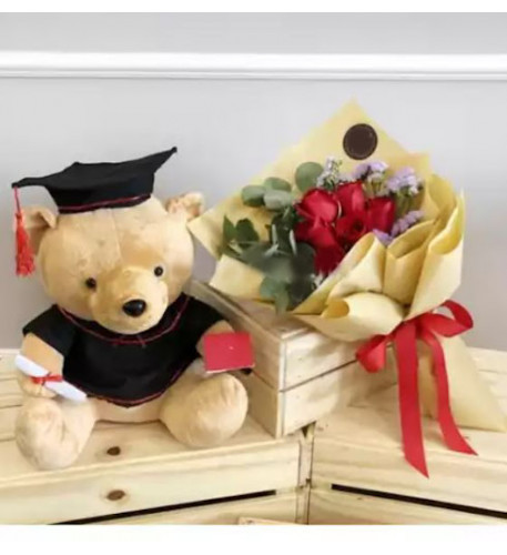 Convocation Set 01 (Convocation Bear + 12 Red Rose)