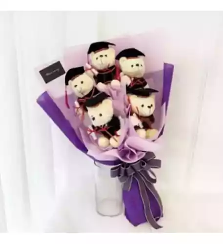 Graduation Bouquet 07 (8pcs Bear)