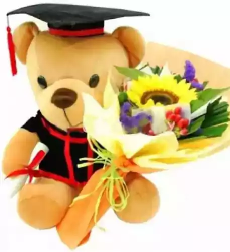 Convocation Set 04 (Convocation Bear + 3 Stalks Sunflowers)