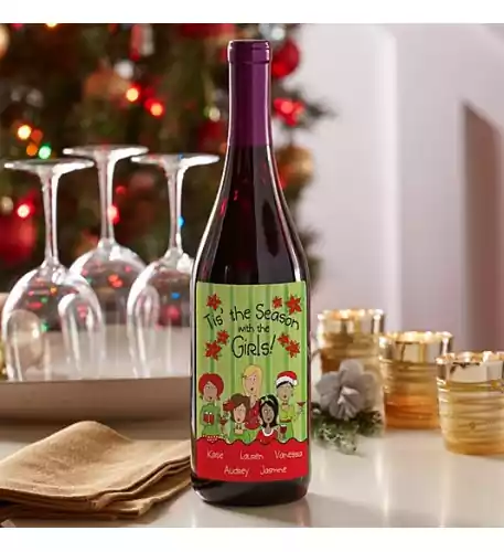'Tis the Season with the Girls Wine Labels 'Tis the Season with the Girls Wine Labels
