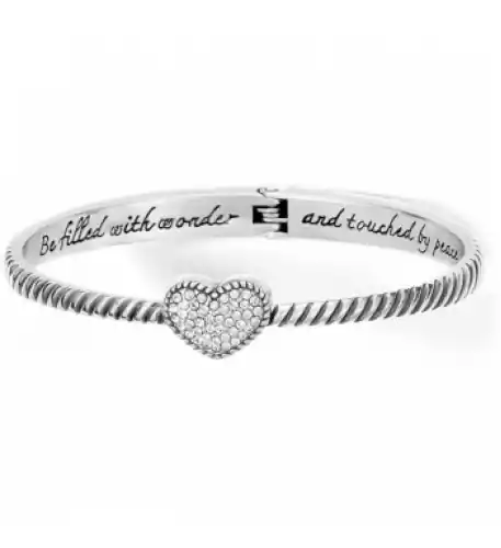 Celestia Heart Hinged Bangle