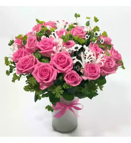 Pink Fog- pink roses and additional flowers (Classic)