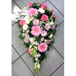 Funeral arrangement: rose roses and germin