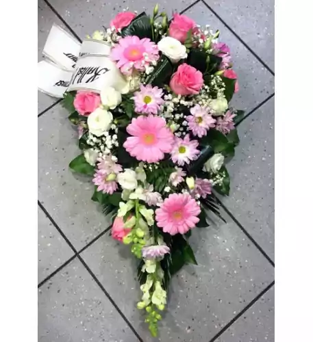 Funeral arrangement: rose roses and germin