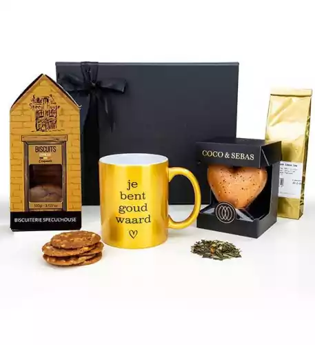 Tea package 'you are worth gold' Tea package 'you are worth gold'