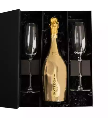  Bottega | Prosecco Gold with glasses | 750 ml