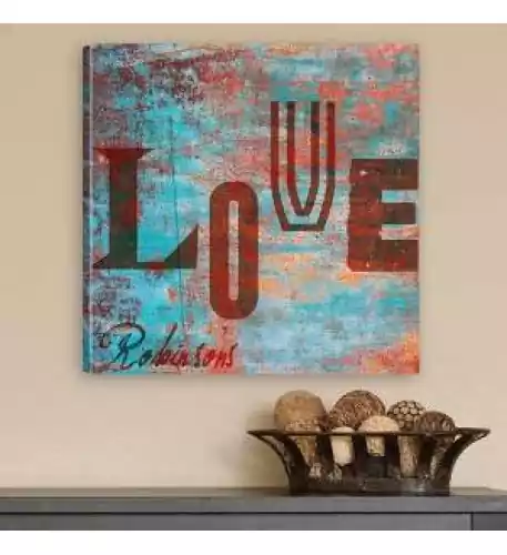 Personalized Graffiti Style Love Canvas Print