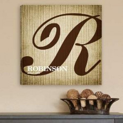 Personalized Calligraphy Monogram Canvas Print Personalized Calligraphy Monogram Canvas Print