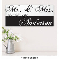Personalized Mr. & Mrs. Couples Canvas Print Personalized Mr. & Mrs. Couples Canvas Print