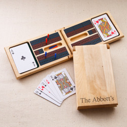 Personalized Wood Cribbage Game Set Personalized Wood Cribbage Game Set