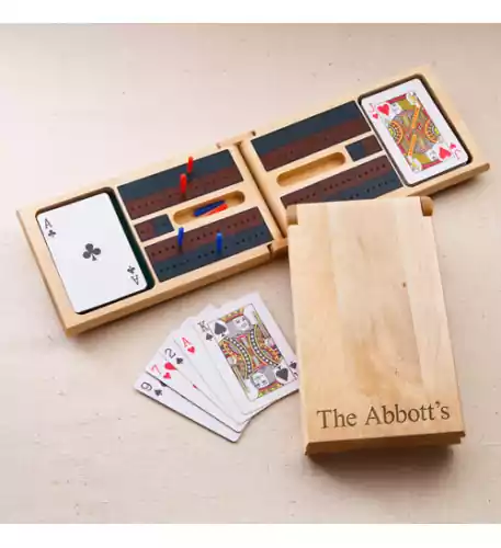 Personalized Wood Cribbage Game Set