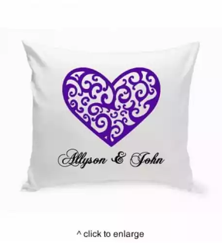 Couples Unity Hearts Throw Pillow