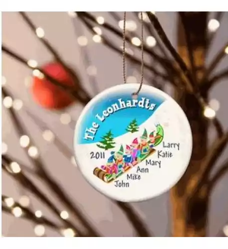 Personalized Elves Family Ornament