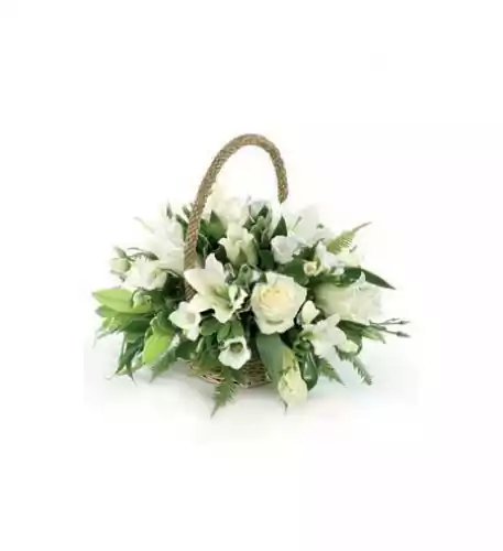 Basket with flowers - Thank You