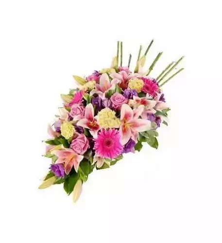 Funeral arrangement of various flowers Funeral arrangement of various flowers